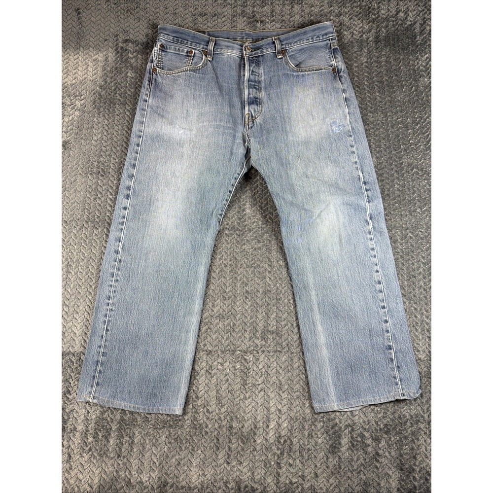 Vintage‎ Levi's 501 Jeans Men 35x30 Medium Wash Button Fly Red Tab